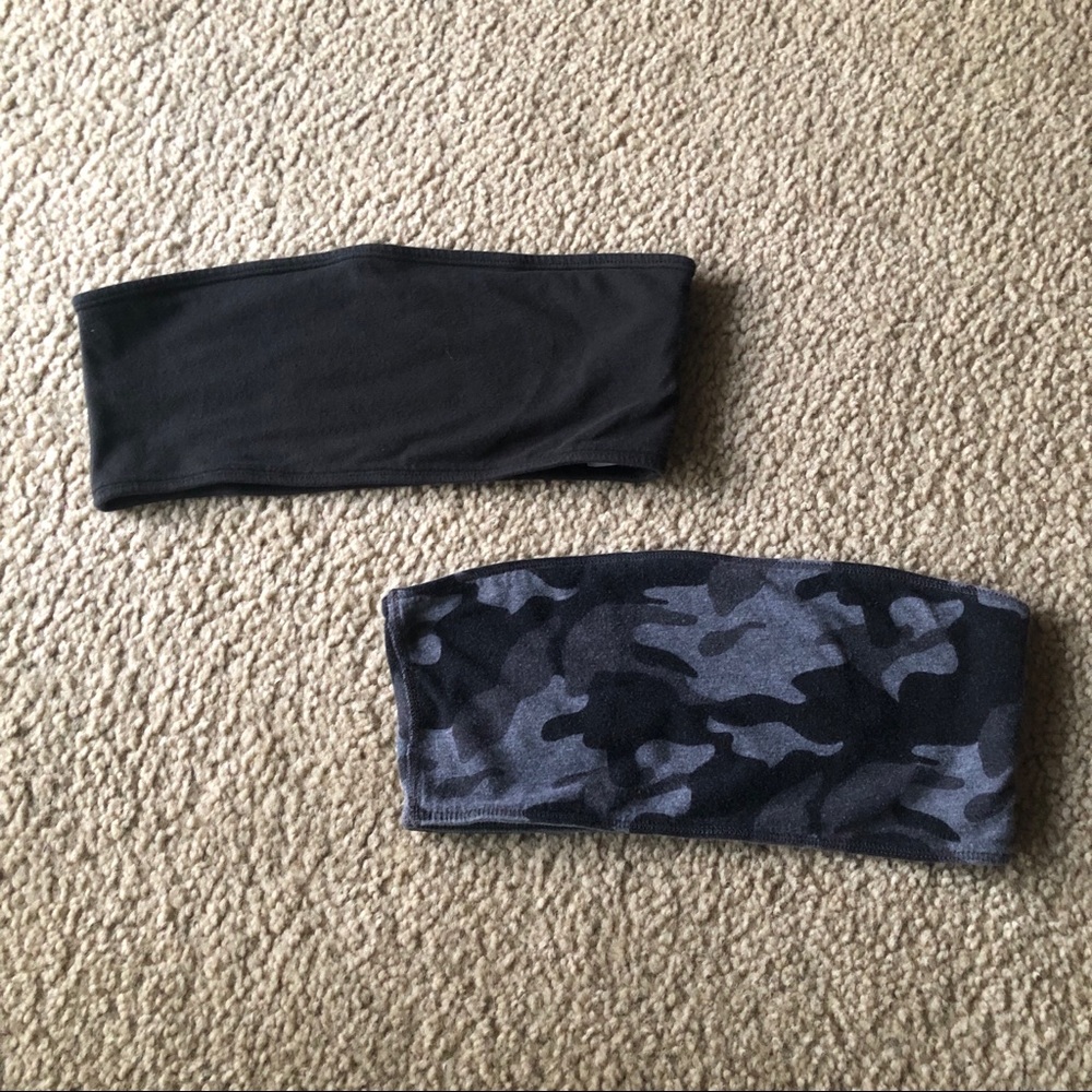 Black and Gray camo Bandeau | HOLLISTER